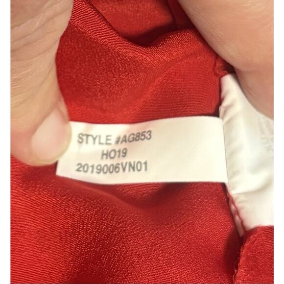 J.Crew Women’s Sz S Red Lace Halter Top Blouse Lined Boho Formal Romantic Fairy - Picture 8 of 10